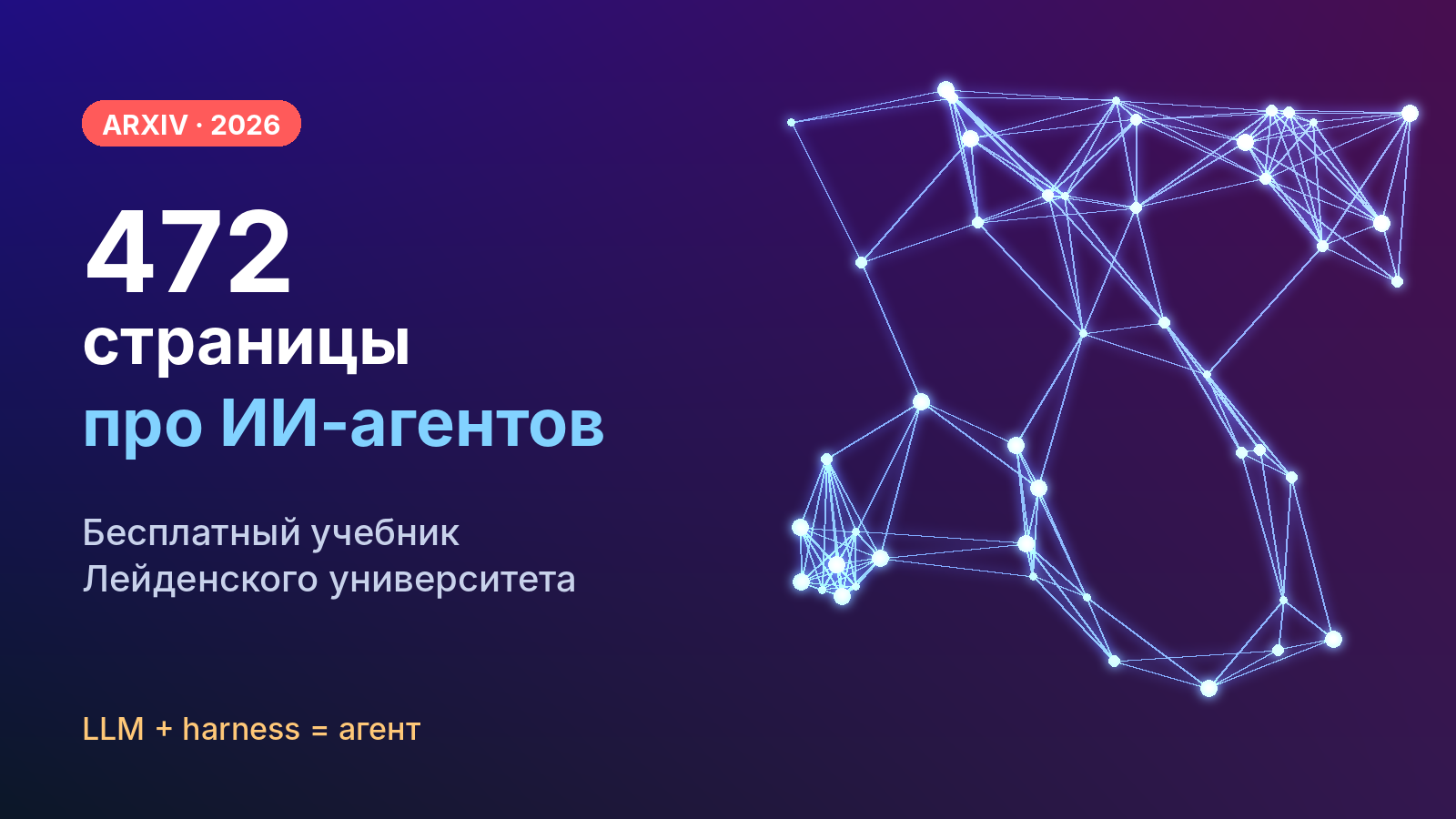 Лейденский университет выложил бесплатный учебник по ИИ-агентам на 472 страницы Учебник по ИИ-агентам Agentic Large Language Models