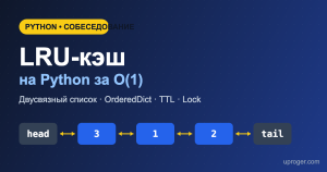 LRU-кэш на Python: разбор задачи с собеседования (O(1), OrderedDict, TTL) LRU-кэш на Python: разбор задачи с собеседования